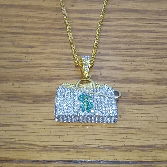 Iced out moneybag chain - Picture 2 of 3